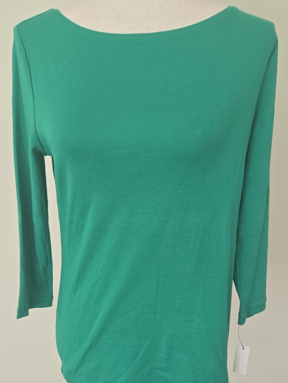 NWT Talbots Green Boatneck Long Sleeve Top